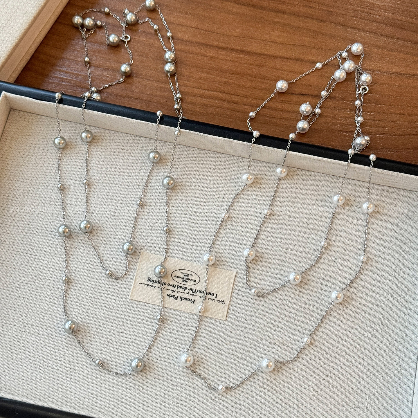 满天星珍珠叠戴长款项链女秋冬高级感轻奢小众夸张毛衣链颈链配饰,淘宝优惠券,粉丝福利购,淘宝优惠卷