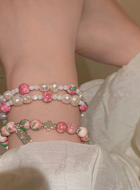 淡水珍珠串珠手链学生闺蜜手饰