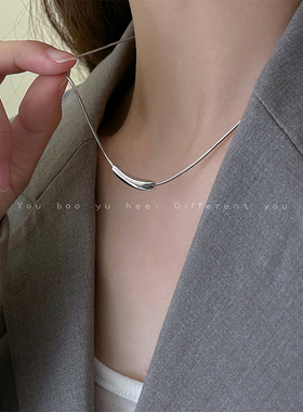 冷淡风茄子项链气质网红锁骨链