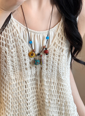 新中式尼泊尔幸运球长款项链配饰