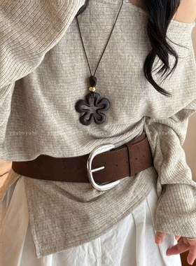 复古新中式花朵镂空高级感项链