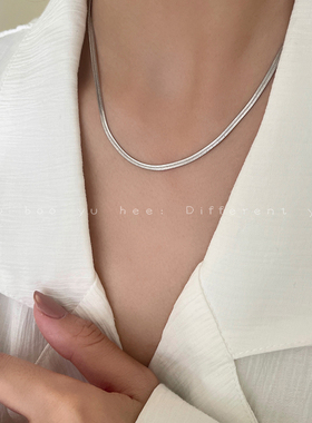 冷淡风嘻哈欧美钛钢双层叠戴项链