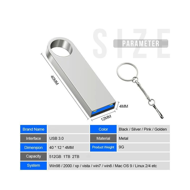 Super Usb 3.0 2TB Metal Pen Drive 1TB Cle Usb Flash Drives 5 - 图3