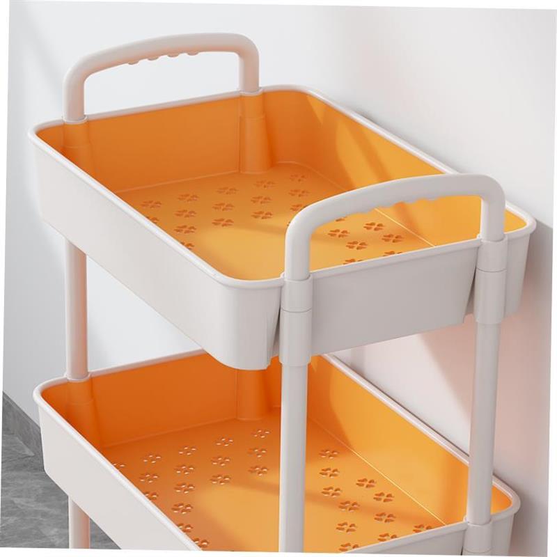 Kitchen storage rack bathroom Shelf Trolley iron shelves-图2