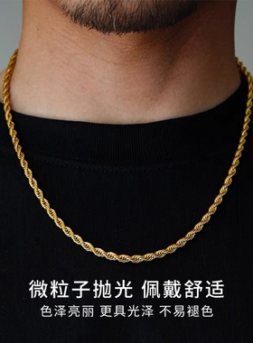 CCO高级感麻花项链男素链
