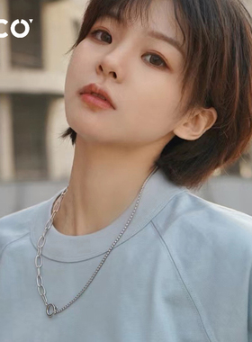 嘻哈情侣项链送女友礼物