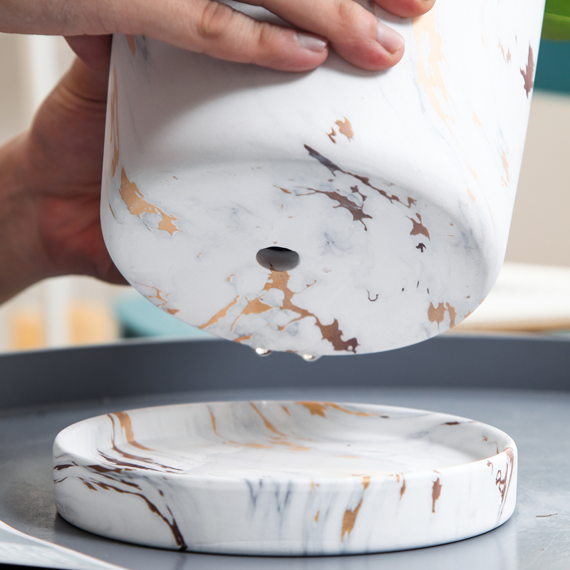 北欧陶瓷花盆托盘接水盘落地垫盘底托底盘绿植ins风格室内外阳台,淘宝优惠券,粉丝福利购,淘宝优惠卷