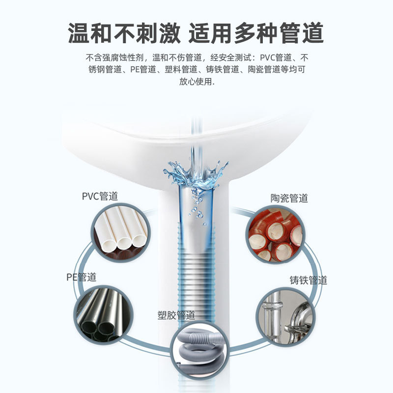 下水道疏通剂马桶厕所厨房油污堵塞强力去味通厕灵管道除臭溶解剂 - 图3