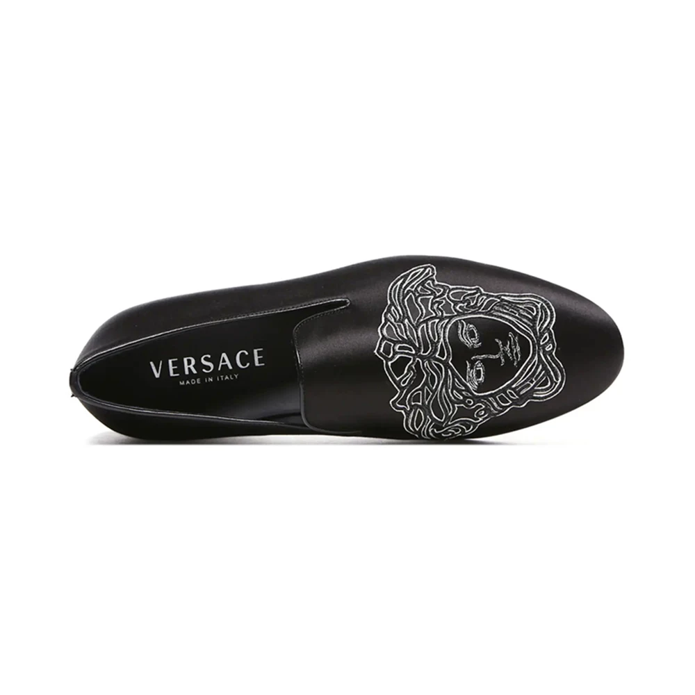 Мужские кэжуал кожаные украшенные вышивкой туфли VERACE Versace