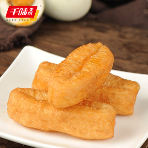 千味央厨咸蛋黄注芯小油条252g早餐半成品火锅油条涮煮食材冷冻 - 图1