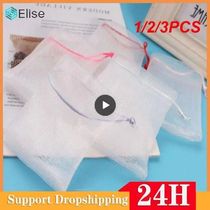1 2 3PCS Facial Cleanser Soap Mesh Bags Foaming Mesh Soap