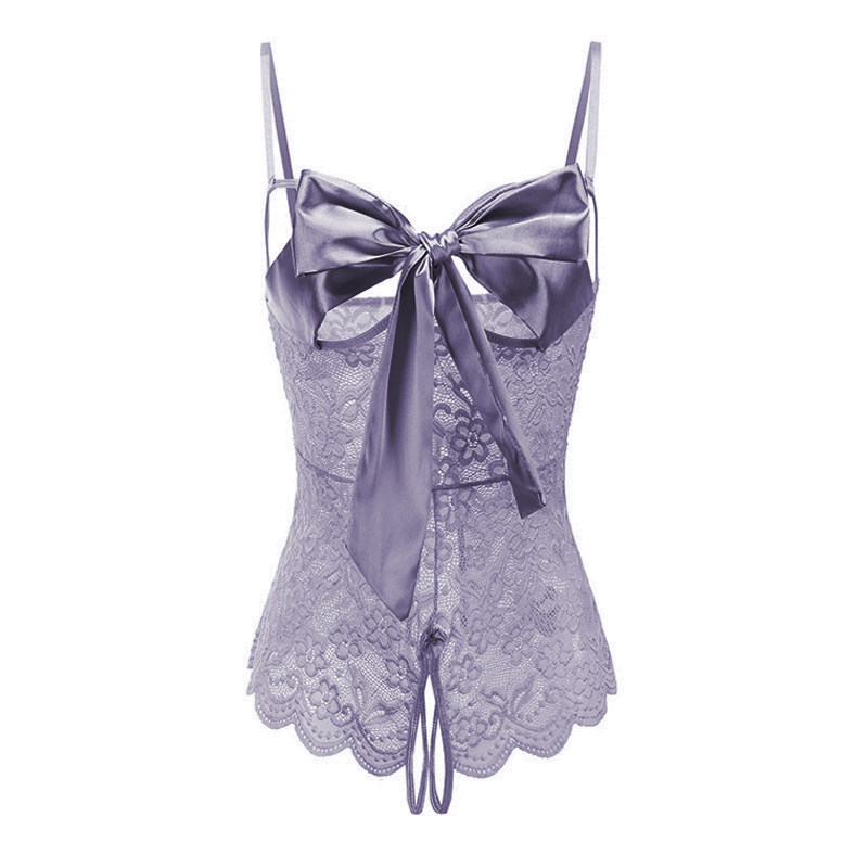 瑷绫说性感女小胸透视蕾丝连体衣 瑷绫说睡裙