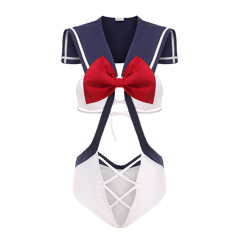 瑷绫说性感火辣纯欲风小胸连体衣 瑷绫说睡裙