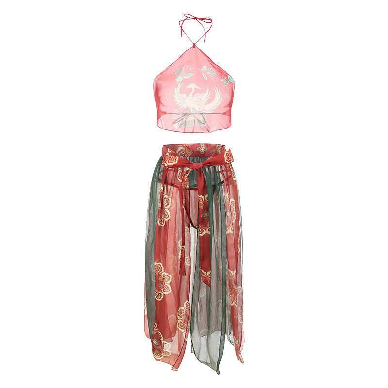 瑷绫说性感女小胸制服诱惑火辣肚兜 瑷绫说睡裙