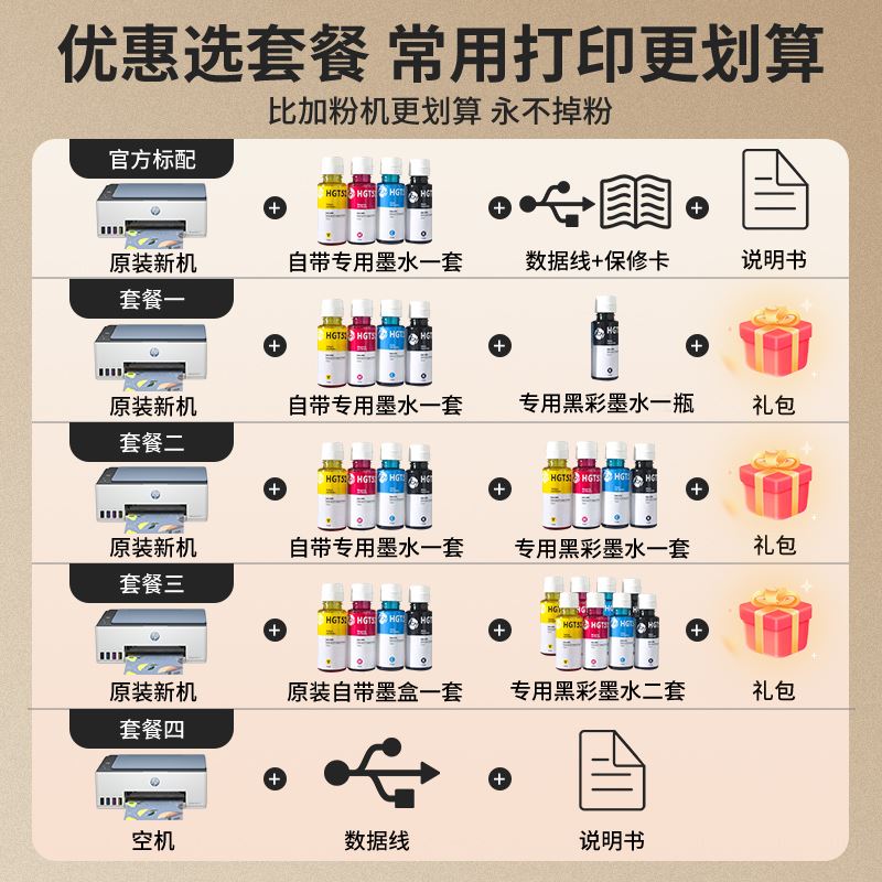 惠普Tank585彩色喷墨打印机连供582墨仓式一体机家用583复印机 - 图2