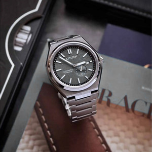 西铁城手表自动机械表钛合金日历夜光透底商务时尚钢带男腕表送礼