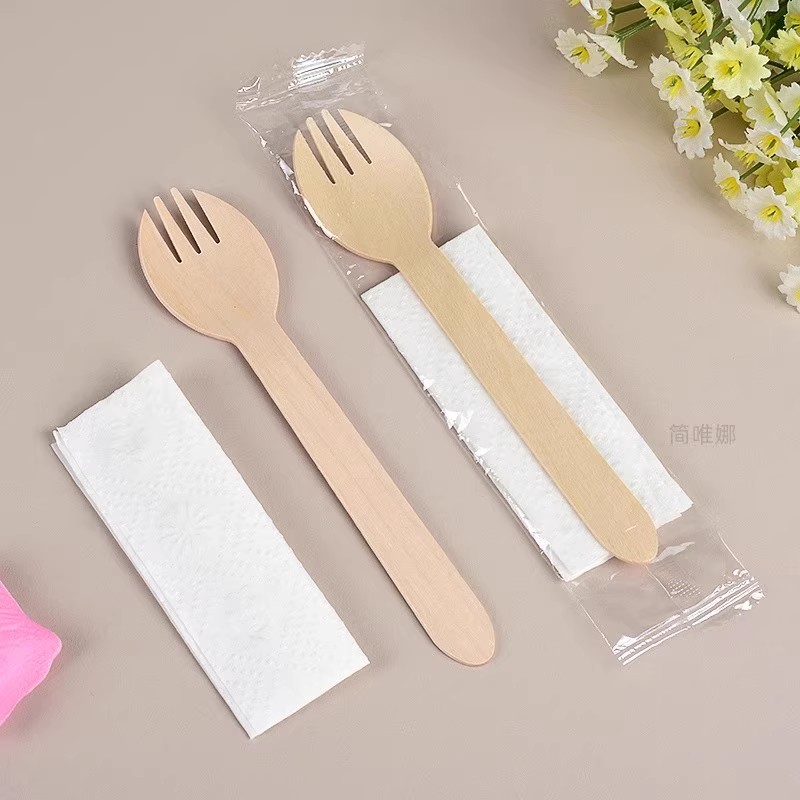 一次性食品级叉勺长柄水果叉子单独包装可爱蛋糕甜品叉勺糯米糍叉 - 图0