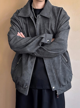美拉德皮衣外套男秋冬款痞