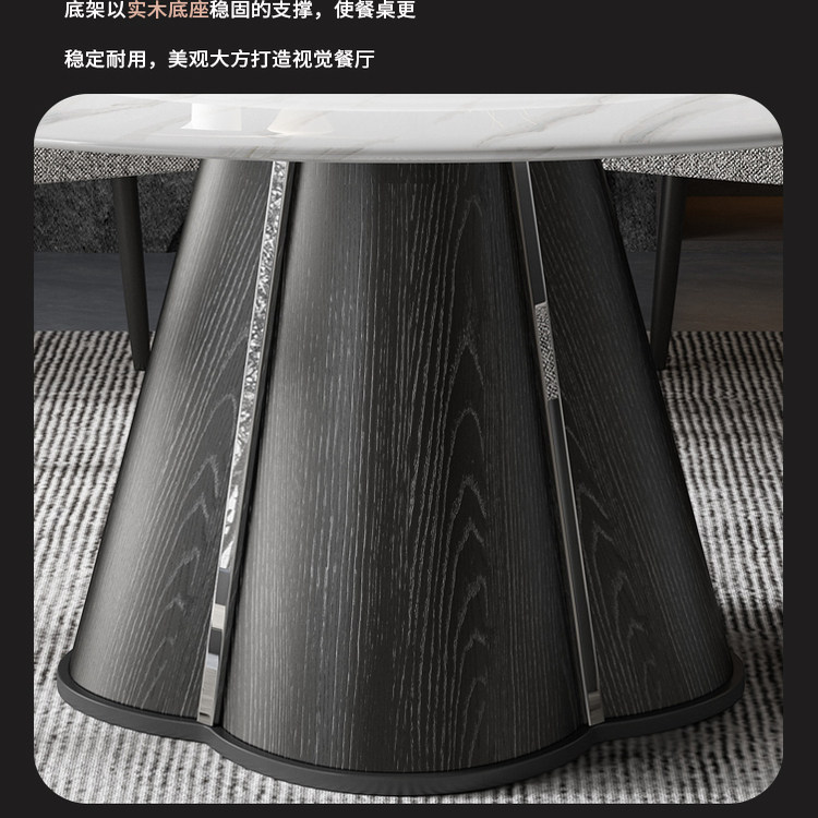 白冰玉天然奢石餐桌椅组合带转盘意式轻奢大理石圆桌形翡翠世纪河,淘宝优惠券,粉丝福利购,淘宝优惠卷