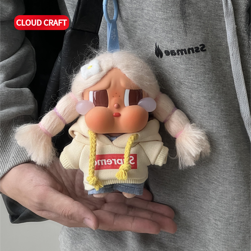 适用CRYBABY哭娃娃衣潮流卫衣套装搪胶脸玩偶毛绒挂件替换装,淘宝优惠券,粉丝福利购,淘宝优惠卷