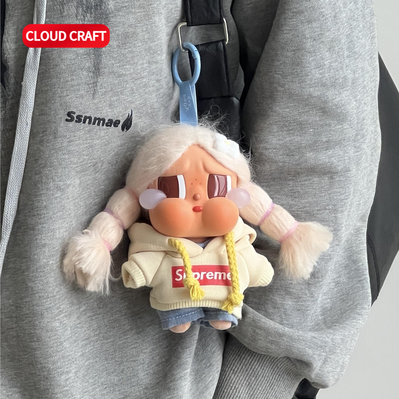 适用CRYBABY哭娃娃衣潮流卫衣套装搪胶脸玩偶毛绒挂件替换装,淘宝优惠券,粉丝福利购,淘宝优惠卷