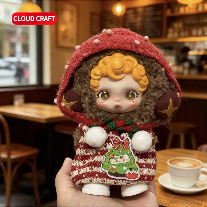 适用SP娃衣圣诞树披风套装skullpanda光织园不眠剧场搪胶玩偶衣服,淘宝优惠券,粉丝福利购,淘宝优惠卷