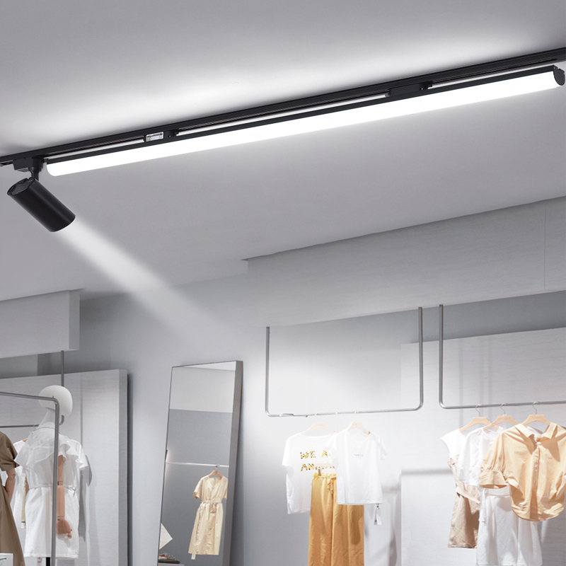 长条轨道灯led散光直播间补光商用服装店铺超市导轨式条形灯中性 - 图1