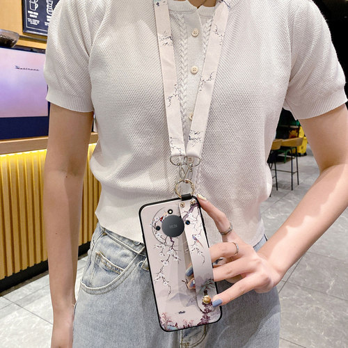 适用华为荣耀x50手机壳honorX60Pro新款X60i+保护套ALI全包AN00硅胶X40GT斜挎背带x30防摔X70挂绳i女挂脖子男 - 图3