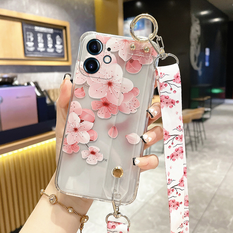 适用苹果iphone15/14/13手机壳12硅胶11Pro透明软壳xs max套xr女新款7plus腕带8X斜挎背带6s挂绳SE2挂脖防摔-图3