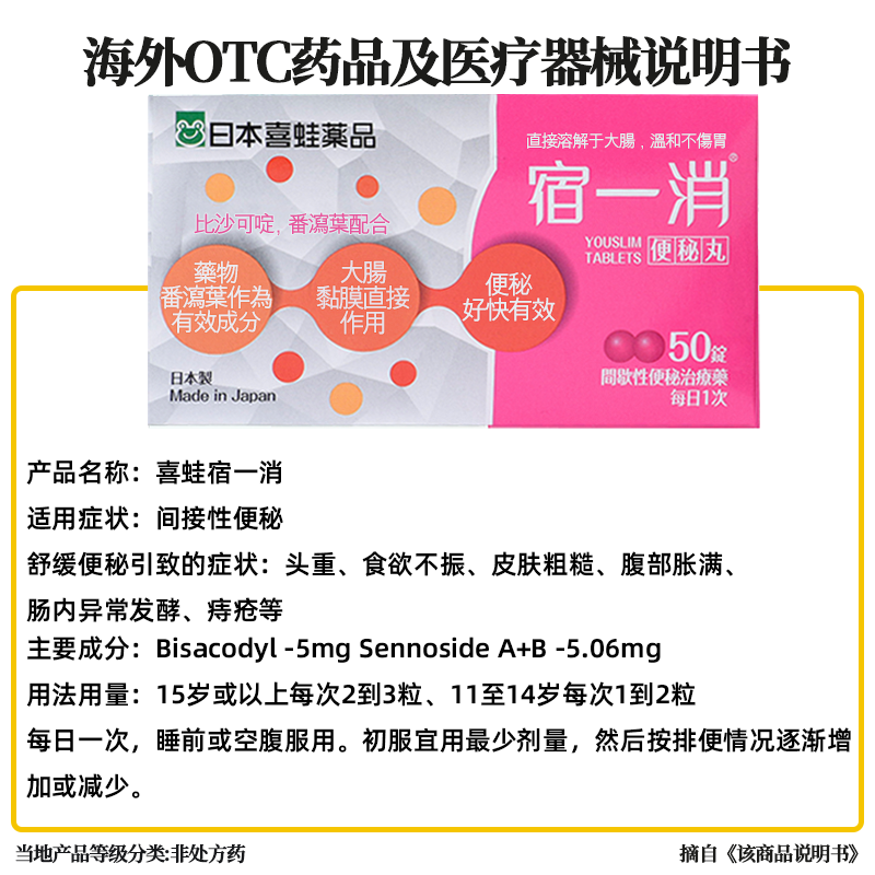 日本皇汉 小红粉丸便秘润肠通排毒进口正品减肥药小粉丸400旗舰店 - 图3