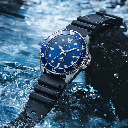 casio卡西欧手表男正新品款剑鱼海神防水男士石英表MDV-106 - 图1