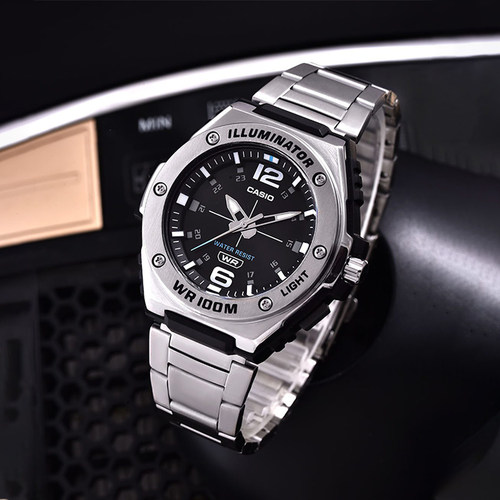 Casio卡西欧手表男复古时尚休闲运动男表学生电子石英表MWA-100HD - 图1