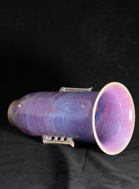 钧彩时光馆藏钧瓷《鱼瓶》国工大师刘富安遗作文化艺术品投资收藏