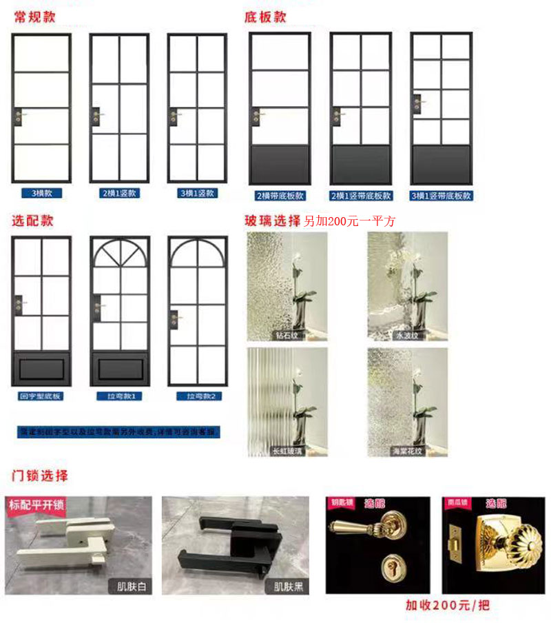 上海法式复古老钢窗门卫生间超白玻璃推拉门阳台海棠花双开老铁门 - 图3