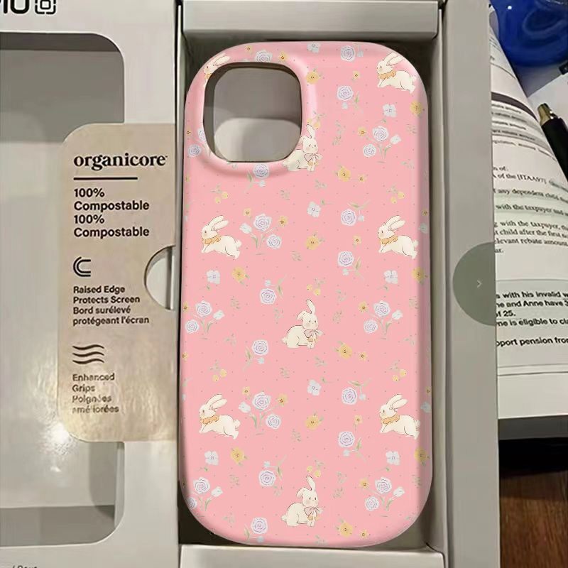 满屏碎花小兔适用于荣耀x60i手机壳x50x40畅玩30plus时尚90/100/200全包华为pura70新款nova12/11/10/9保护套 - 图0