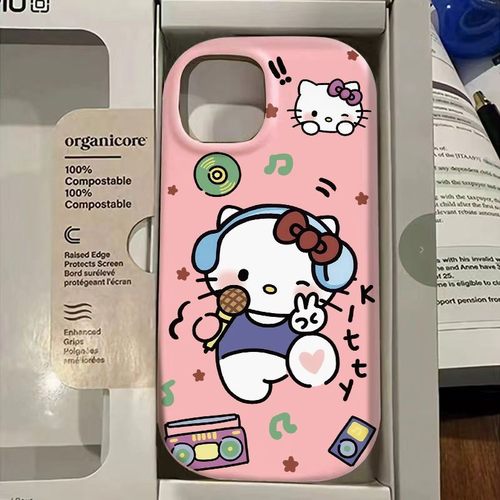 卡通耳机凯蒂适用于OPPOA3pro手机壳a53/a58/a93新款reno11/10/9全包k12x时尚Findx7防摔真我GTneo6/5se软套 - 图0