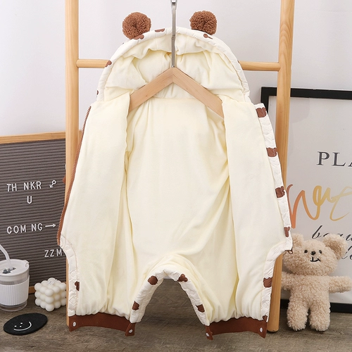 Детский комбинезон, пуховик, стеганый комплект, демисезонное зимнее термобелье для младенца для выхода на улицу