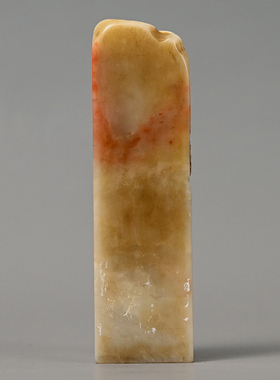 清代 芙蓉石透雕山水人物钮印章古董收藏文房雅器寿山石印章371g