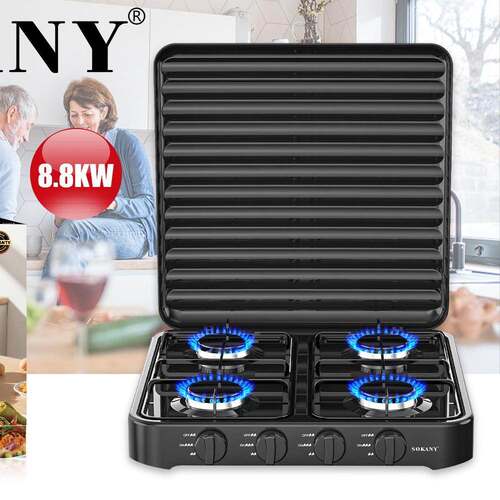 跨境SOKANY6004燃气炉家用厨房4灶头8.8KW气炉旋钮调节GAS STOVE - 图0
