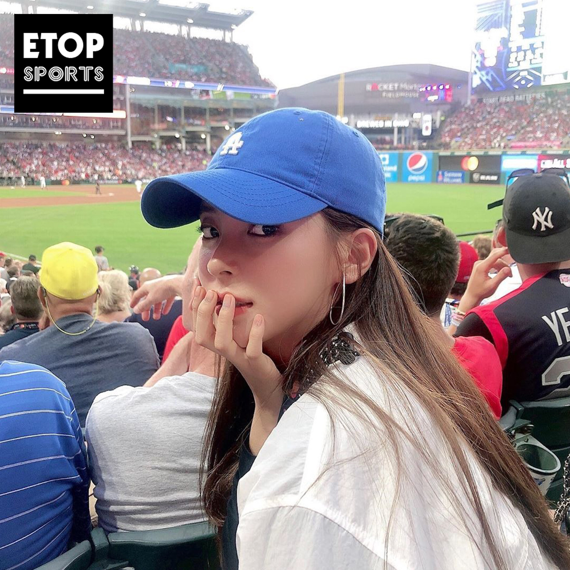 mlb帽子男女通用情侣款小标鸭舌帽 ETOP运动海外运动帽