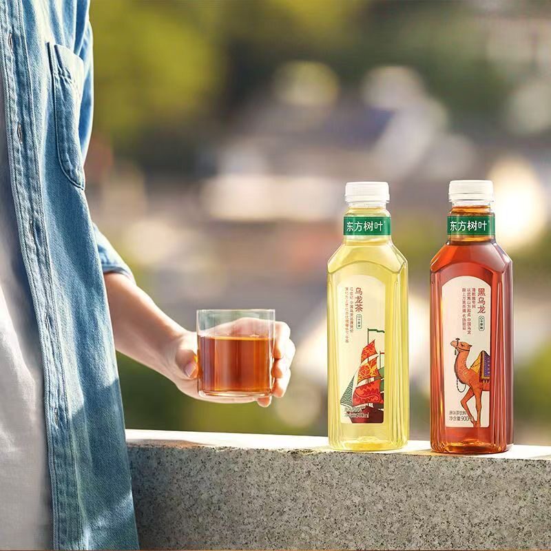 农夫山泉东方树叶900ml*2瓶茉莉花茶青柑普洱无糖乌龙茶饮料混装