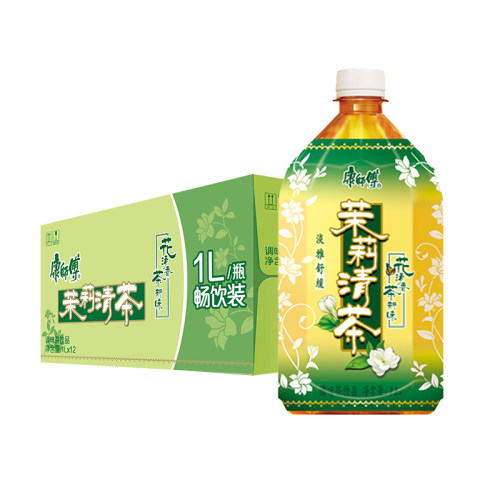 康师傅茉莉清茶蜜茶1L*12瓶整箱团购茉莉味饮料大瓶畅龚俊同款 - 图1