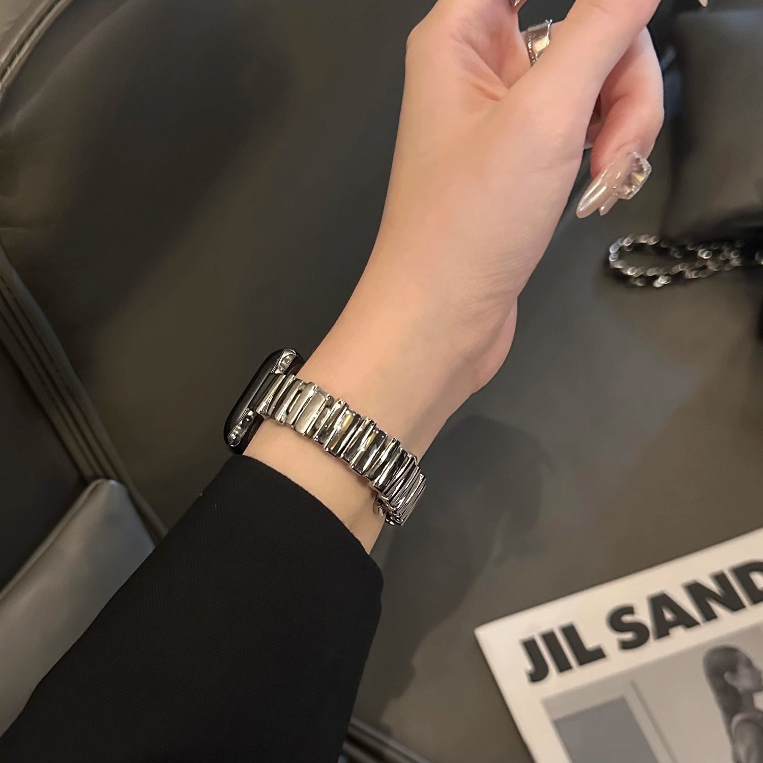 适用苹果手表表带不规则金属链applewatch表带s10s9高级夏ultra2小众不锈钢创意iwatch表带女苹果手表11表带,淘宝优惠券,粉丝福利购,淘宝优惠卷