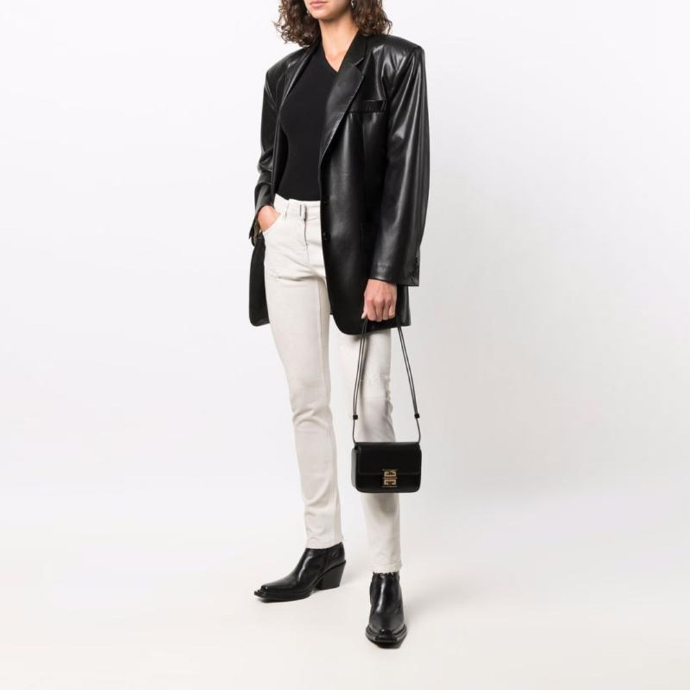 givenchy 4g系列女士黑色牛皮斜挎包 奢批海外女士包袋