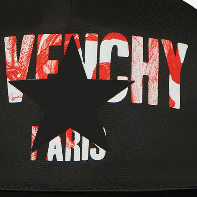 givenchy经典男士黑色字母鸭舌帽 奢批海外帽子
