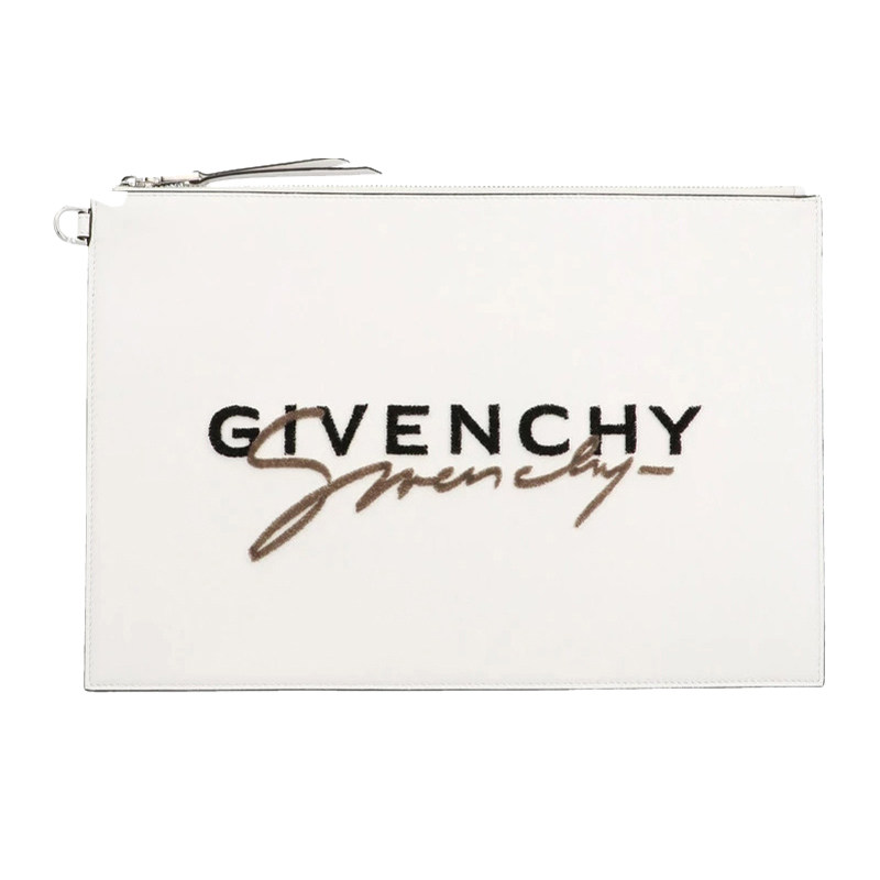 givenchy白色牛皮largepouch手拿包 奢批海外手拿包