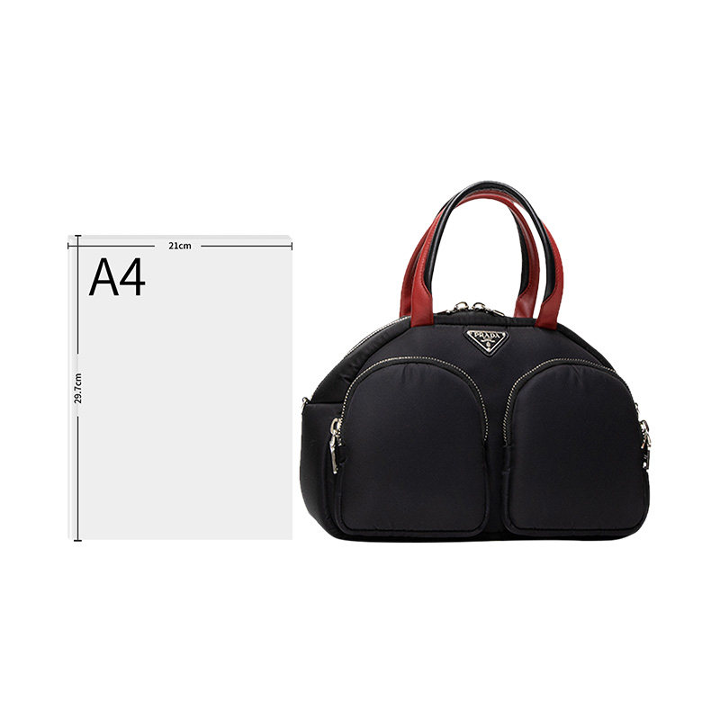 prada /普拉达女士黑色尼龙手提包 奢批海外女士包袋