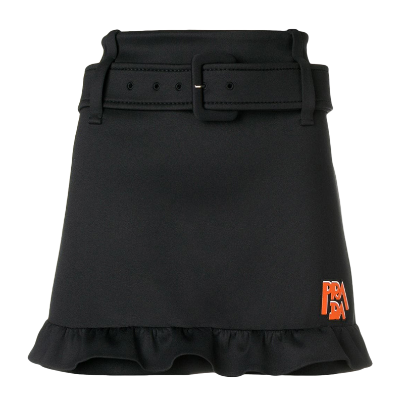 prada /普拉达春夏新品微标半身裙 奢批海外半身裙