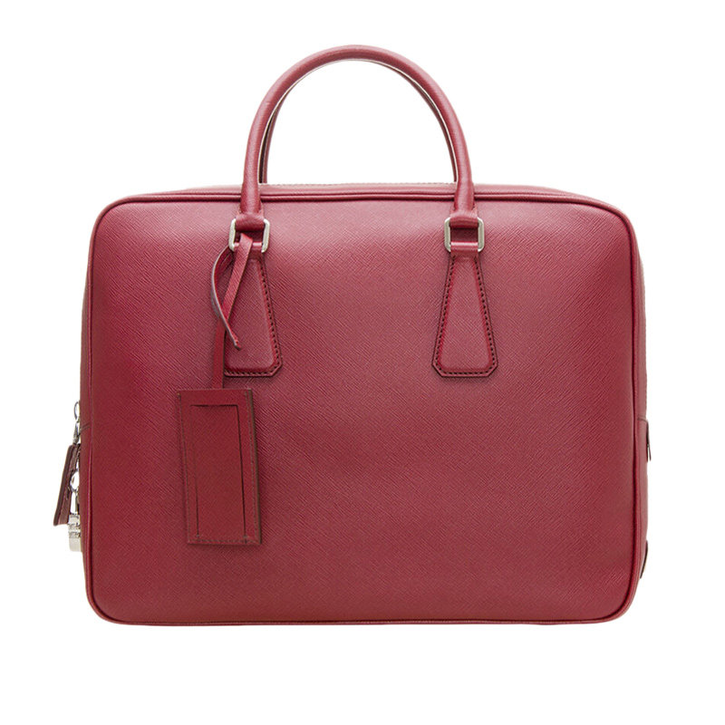 prada /普拉达男士质感牛皮公文包 奢批海外男士包袋