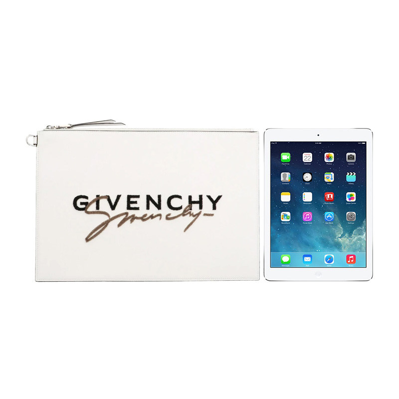 givenchy白色牛皮largepouch手拿包 奢批海外手拿包